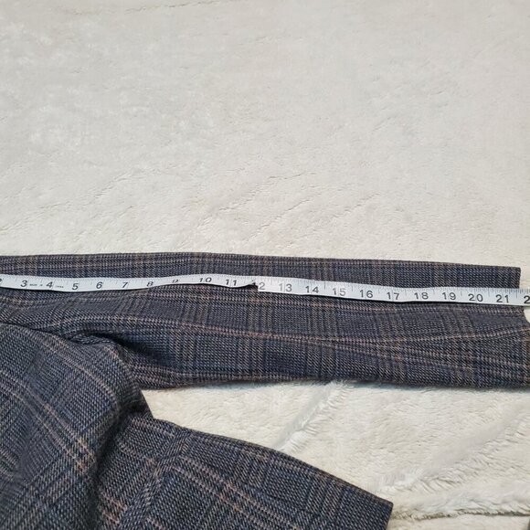 VTG Boston Traveler Gray Plaid Office Wool Academia Classic Suit Blazer Skirt 9 - Picture 10 of 16